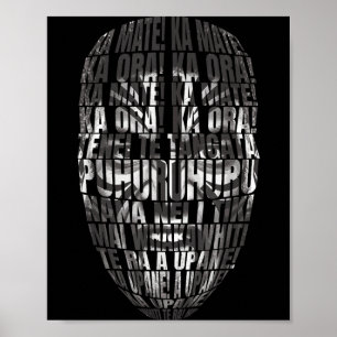 Poster Canto haka neozelandês rugby nova zelândia