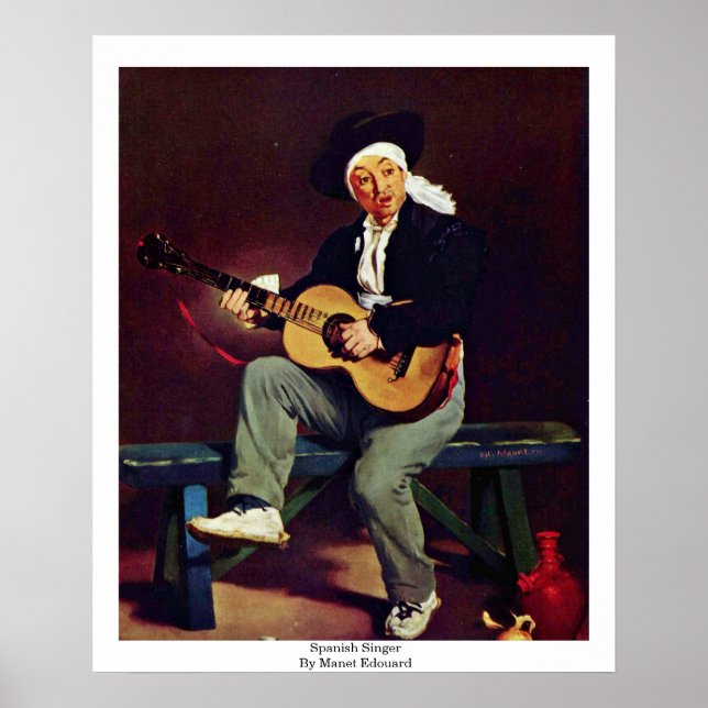 Poster Cantor Espanhol Por Manet Edouard (Frente)