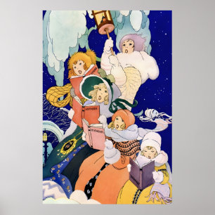 Poster Cantores de Natal Antigos sob as Estrelas