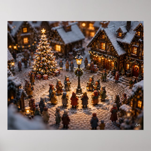 Poster Cantores de Natal em Miniatura na Praça (Frente)