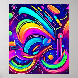 Poster Canvas Cósmica: Um Universo de Cor