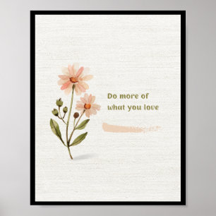 Poster Canvas de Aquarela Flor
