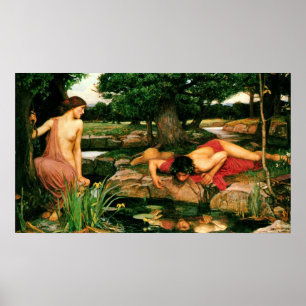 Poster Canvas de belas artes do ~ de Eco e de Narciso