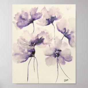 Poster Canvas de Brilhantes Violet Premium 8x10