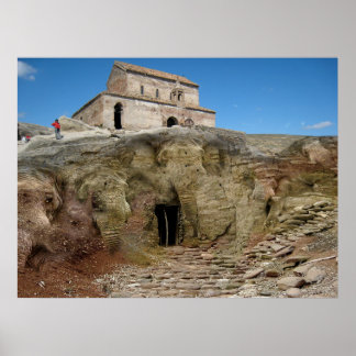 Pôster Canvas de elefantes