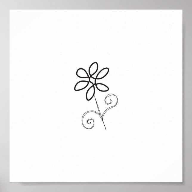 Pôster Canvas de Flor de Simplicidade (Frente)