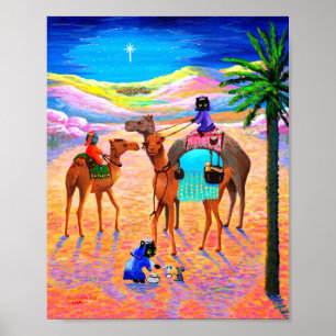 Poster Canvas de Natal Imprimir Criações de Camelos de 