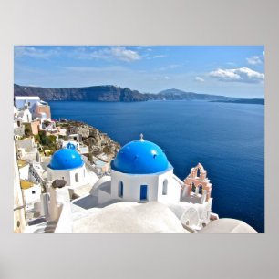 Pôster Canvas de Santorini