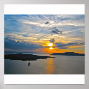 Poster Canvas do por do sol 2 de Santorini