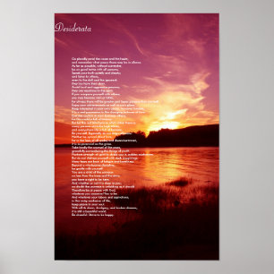 Pôster Canvas dos Desiderata