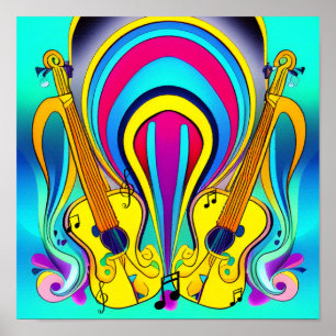 Poster Canvas GLOSSY DE GUITARS