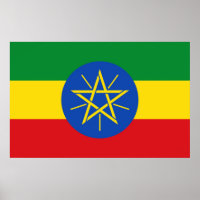 Canvas impressas com bandeira da Etiópia