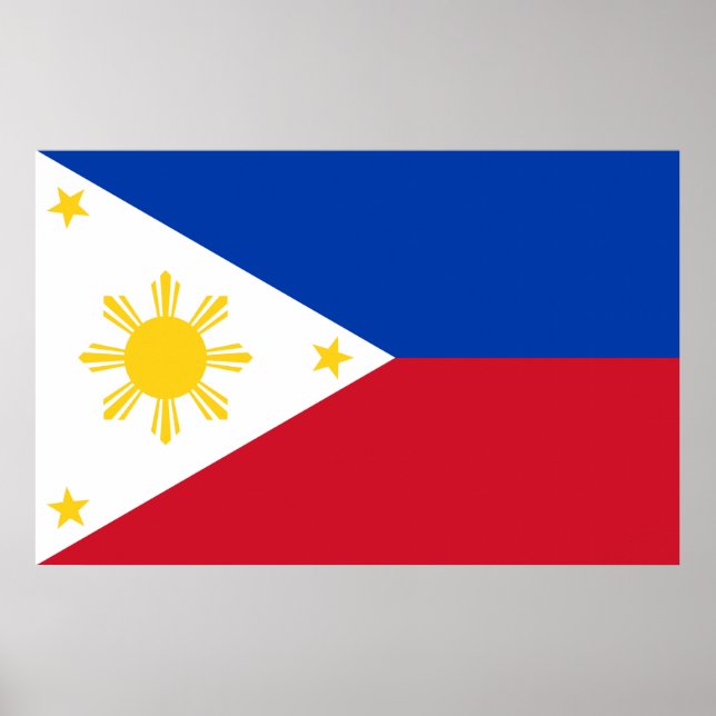 Poster Canvas impressas com bandeira das Filipinas (Frente)