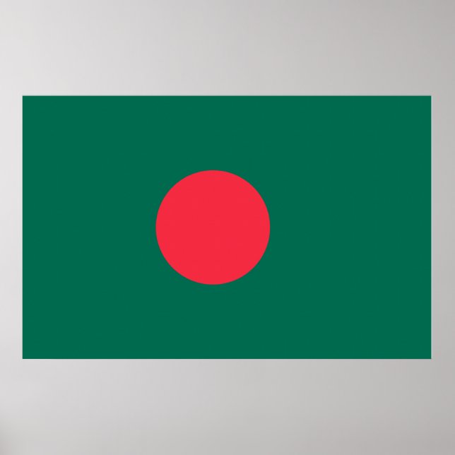 Poster Canvas impressas com bandeira de Bangladesh (Frente)