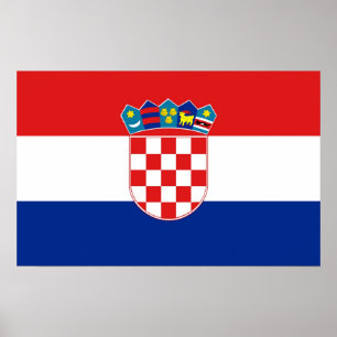 Pôster Canvas impressas com sinalizador da Croácia