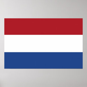 Pôster Canvas impressas com sinalizador da Holanda