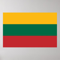 Canvas impressas com sinalizador da Lituânia