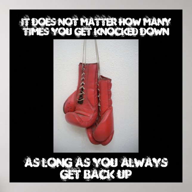 Pôster Canvas Inspiracional Boxing (Frente)