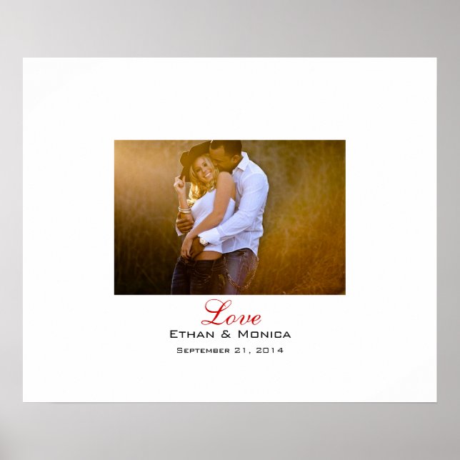 Poster Canvas Personalizada de Assinatura de Casamento (Frente)
