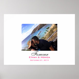 Pôster Canvas Personalizada de Assinatura de Casamento