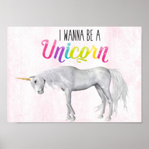 Poster Canvas Premium do Unicorn (Gloss)