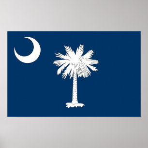 Poster Canvas Print com Flag da Carolina do Sul, EUA