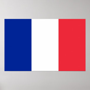 Pôster Canvas Print com Flag da França