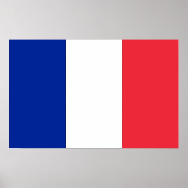 Pôster Canvas Print com Flag da França (Frente)