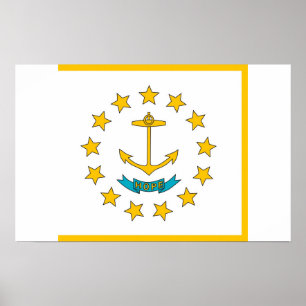 Poster Canvas Print com Flag da Rhode Island, EUA