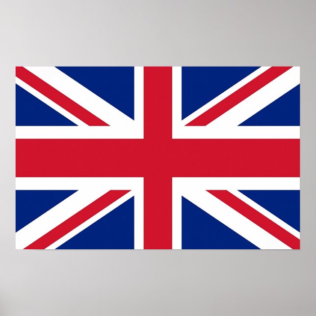 Poster Canvas Print com Flag do Reino Unido (Frente)