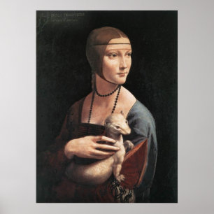 Pôster Canvas Print - Lady with an Ermine (Impressão de t