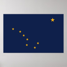 Canvas Print with Flag of Alaska, EUA