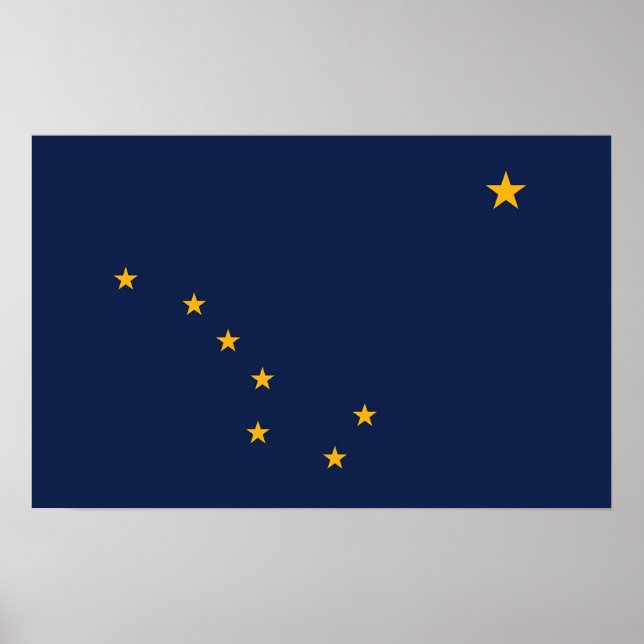 Pôster Canvas Print with Flag of Alaska, EUA (Frente)