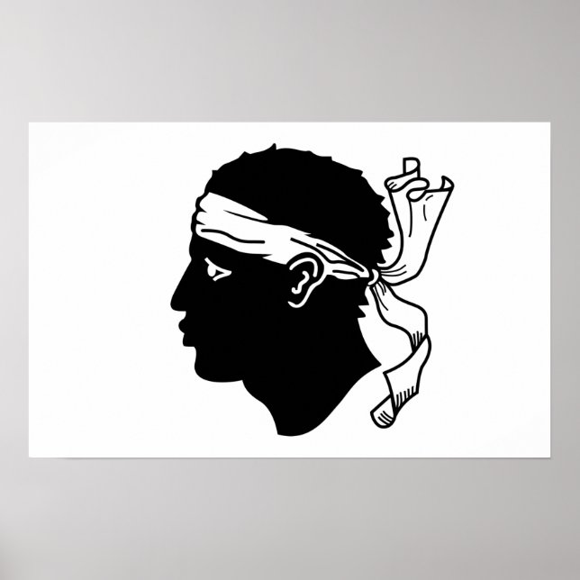 Poster Canvas Print with Flag of Corsica, França (Frente)