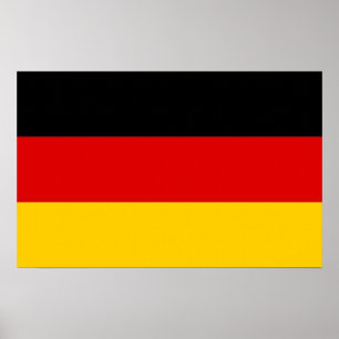 Poster Canvas Print with Flag of Germany