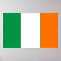 Canvas Print with Flag of Ireland