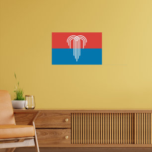 Poster Canvas Print with Flag of Kansas City, Missouri