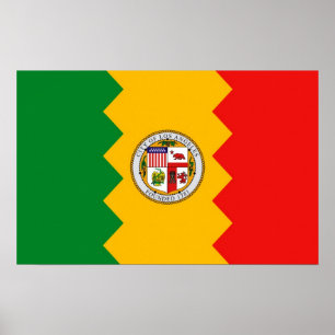 Pôster Canvas Print with Flag of Los Angeles, Califórnia