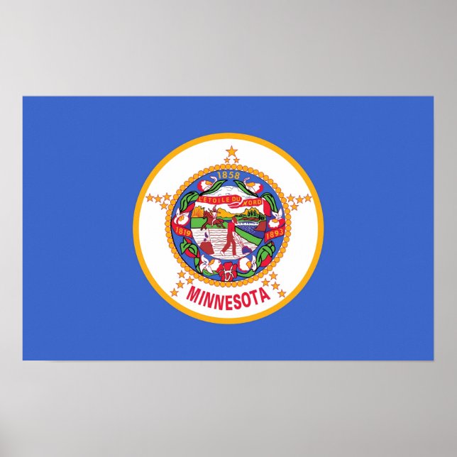 Pôster Canvas Print with Flag of Minnesota, EUA (Frente)