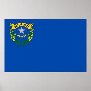 Pôster Canvas Print with Flag of Nevada, EUA
