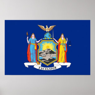 Pôster Canvas Print with Flag of New York, U.S.A.