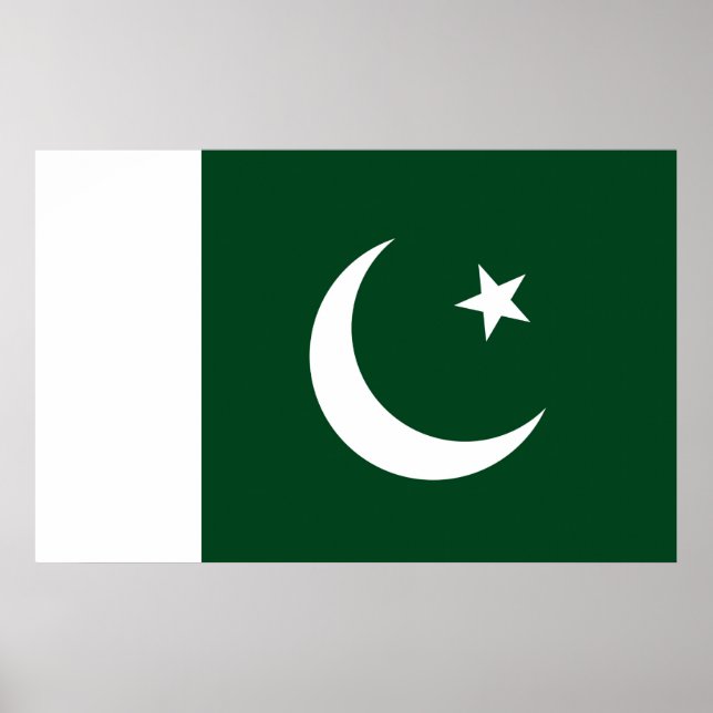 Poster Canvas Print with Flag of Pakistan (Impressão de t (Frente)