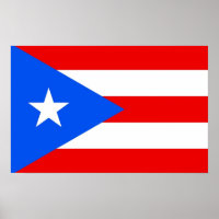 Canvas Print with Flag of Puerto Rico, EUA