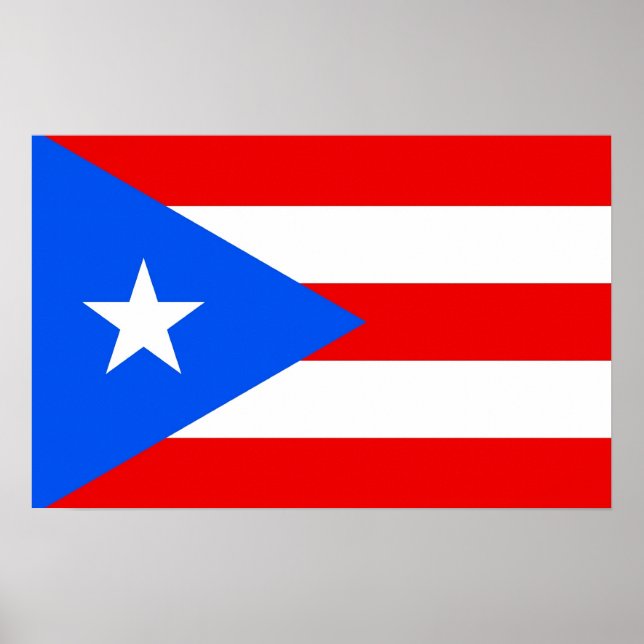 Pôster Canvas Print with Flag of Puerto Rico, EUA (Frente)