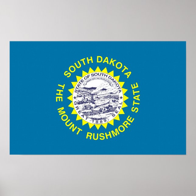 Pôster Canvas Print with Flag of South Dakota, EUA (Frente)