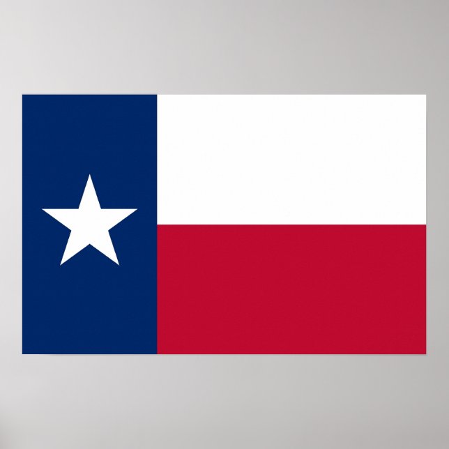 Poster Canvas Print with Flag of Texas, EUA (Frente)
