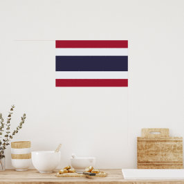 Poster Canvas Print with Flag of Thailand