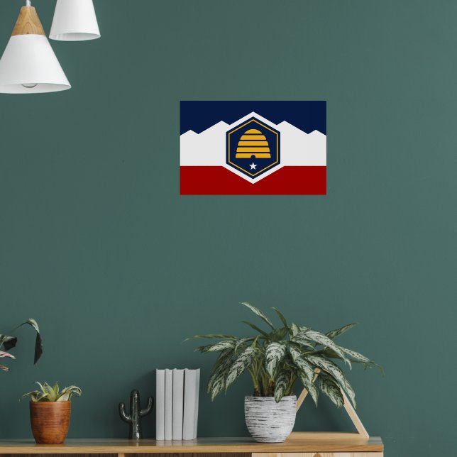 Poster Canvas Print with Flag of Utah, USA (Sala de Estar 1)