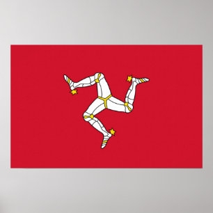 Pôster Canvas Print with Isle of Man Flag, Reino Unido