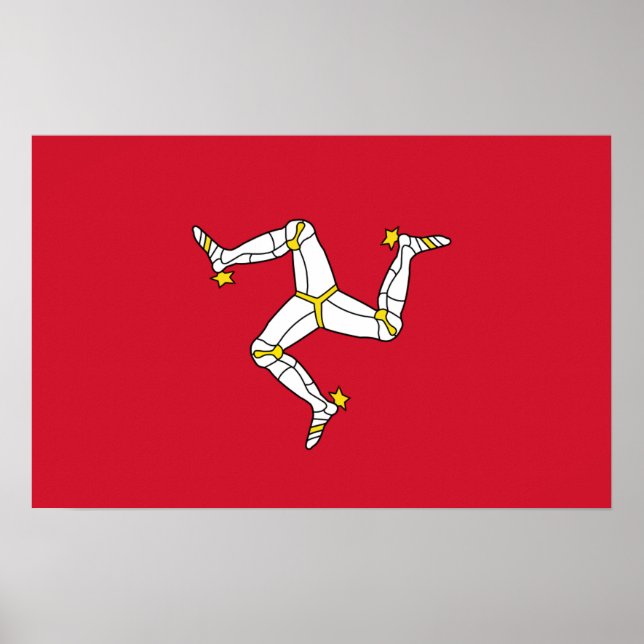 Pôster Canvas Print with Isle of Man Flag, Reino Unido (Frente)